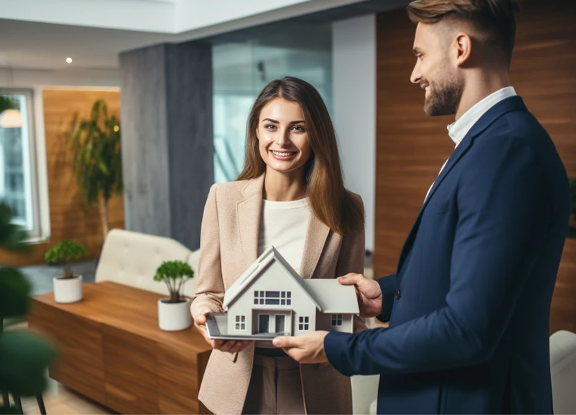 Private property owner standing in front of a home