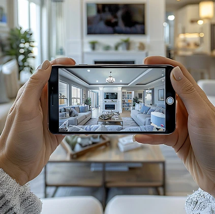 Photographing a property interior with a phone