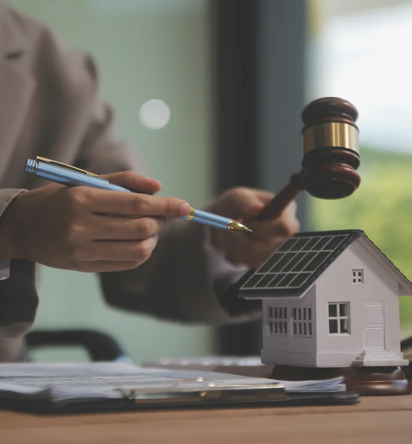 Buyer and seller shaking hands over a sale contract