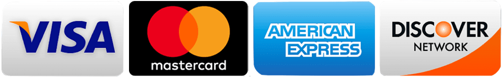 Visa, Mastercard, American Express and Discover